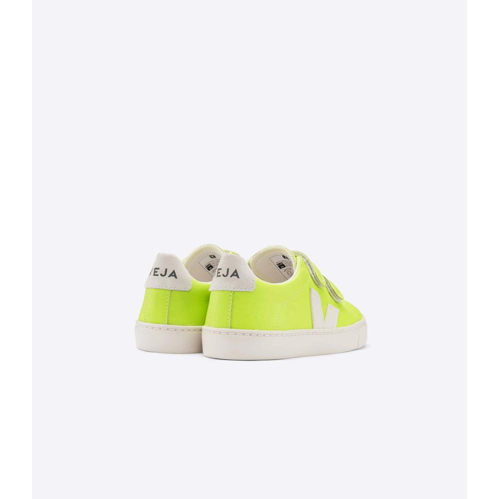 Green Kids' Veja ESPLAR LEATHER Sneakers | AU 822VRW